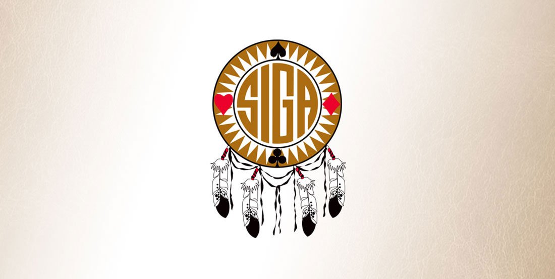 SIGA logo on leather background